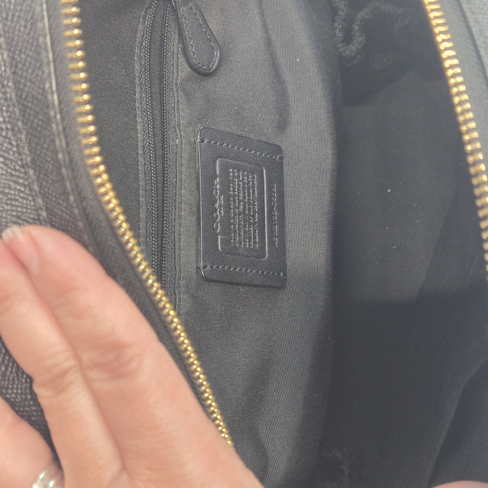 Coach Black Backpack with Gold Accents And Wallet - Picture 3 of 10